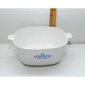 Corning Ware P-2 1/2-B ( 2 1/2 Qt.) Blue Cornflower Casserole  Nice  (No Lid)